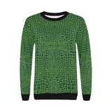 Crocodile Skin Printed Women's Crew Neck Sweatshirt