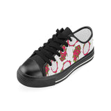 dragon fruits white background Kids' Boys' Girls' Low Top Canvas Shoes Black
