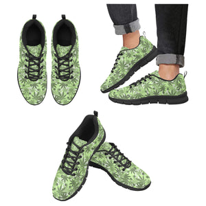 Canabis Marijuana Weed Pattern Print Design 01 Men's Breathable Sneakers ( Model 055)