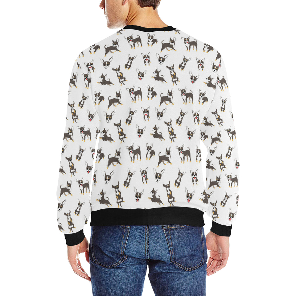 Chihuahua dog pattern Men's Crew Neck Sweatshirt