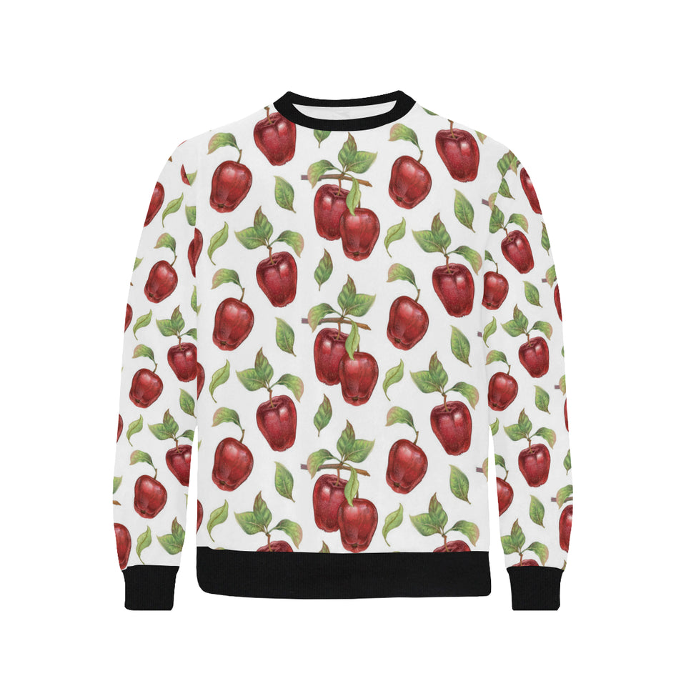 Red apples pattern Men's Crew Neck Sweatshirt