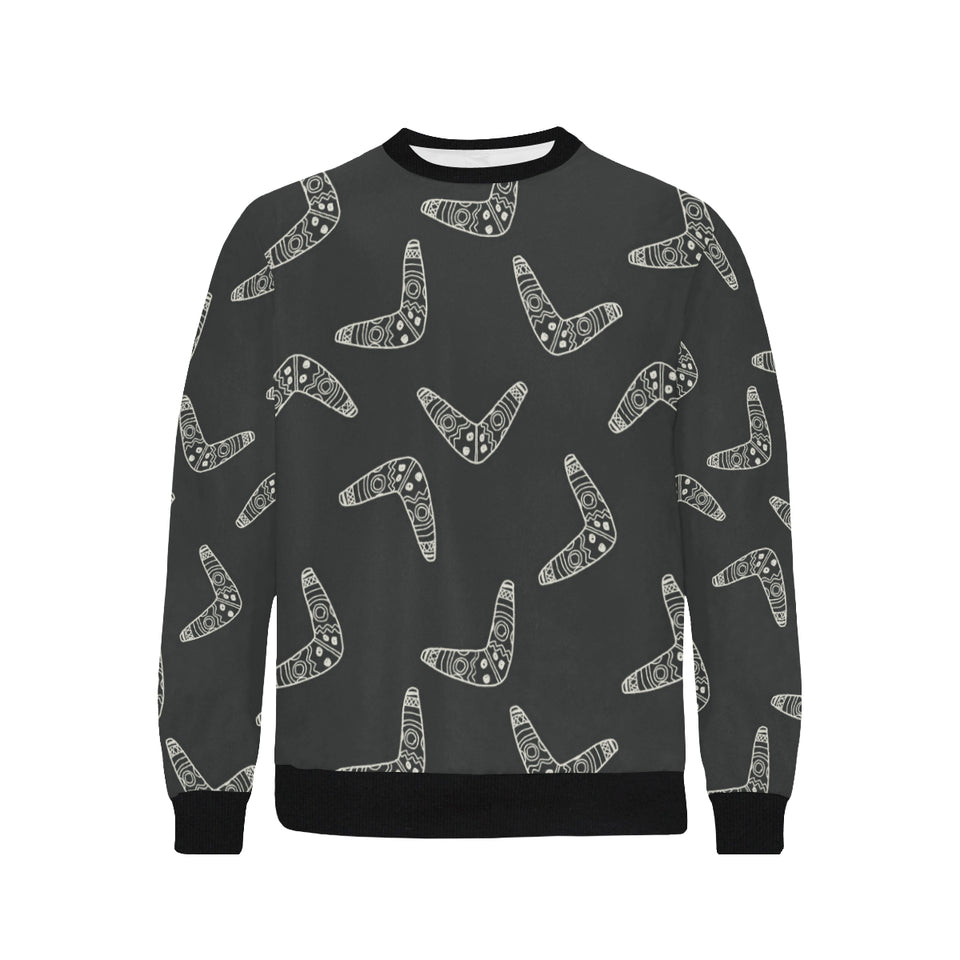 Hand drawn boomerang Australian aboriginal ornamen Men's Crew Neck Sweatshirt