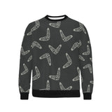 Hand drawn boomerang Australian aboriginal ornamen Men's Crew Neck Sweatshirt
