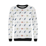 Cute helicopter star pattern Women's Crew Neck Sweatshirt