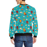 Hot Air Balloon Sky Pattern Men's Crew Neck Sweatshirt