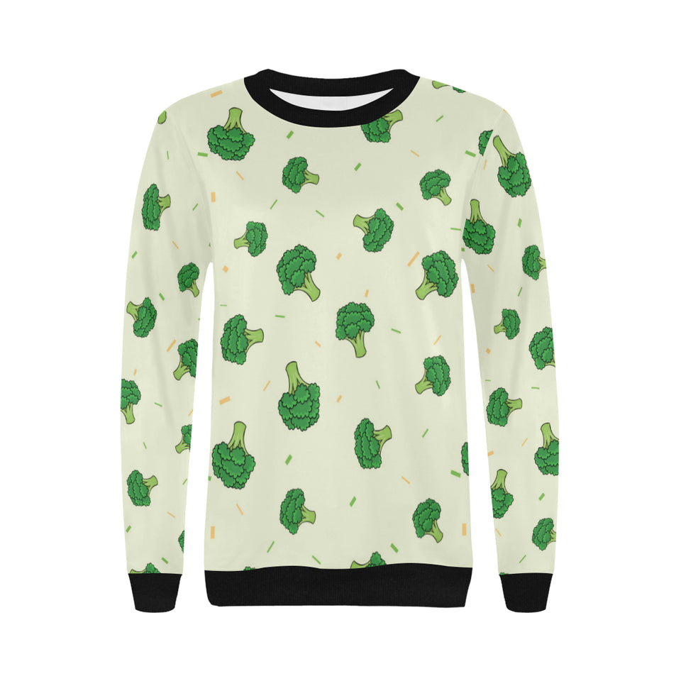 Broccoli pattern Women's Crew Neck Sweatshirt