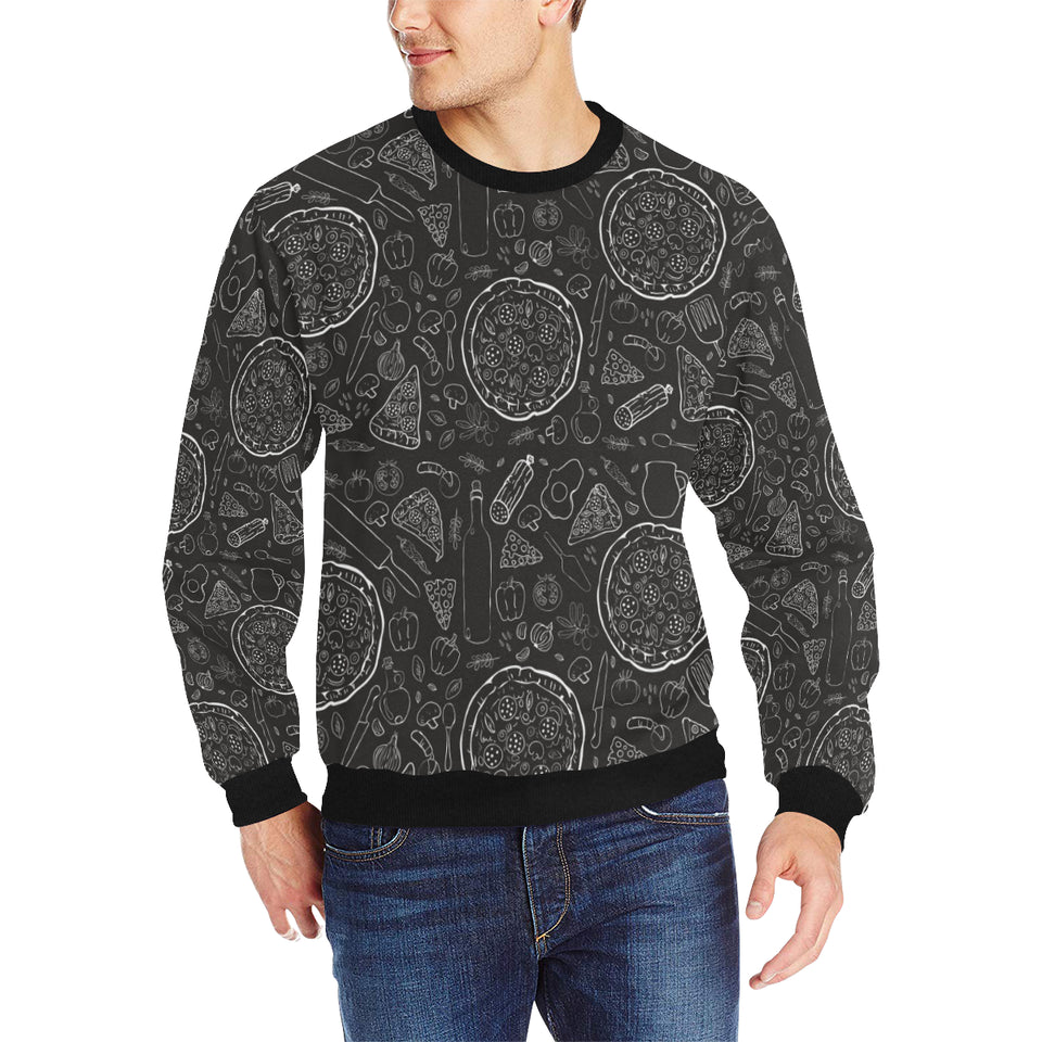 Pizza pattern Men's Crew Neck Sweatshirt