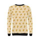 Cheese pattern Women's Crew Neck Sweatshirt