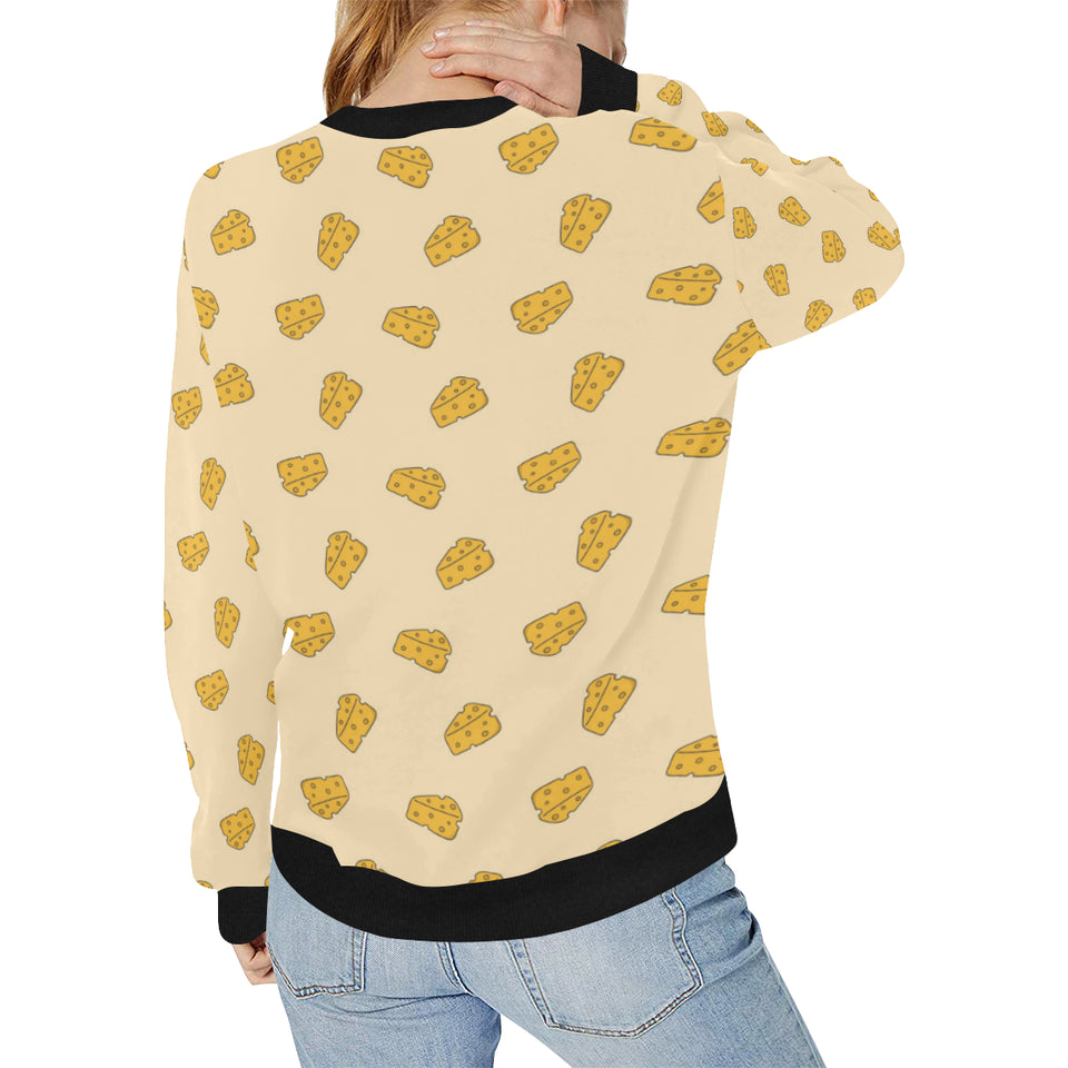 Cheese pattern Women's Crew Neck Sweatshirt