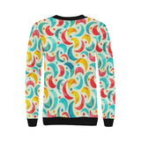 Colorful moon pattern Women's Crew Neck Sweatshirt