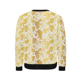 Gold grape pattern Men's Crew Neck Sweatshirt