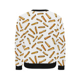 French fries potato pattern Men's Crew Neck Sweatshirt