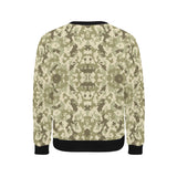 Light Green camouflage pattern Men's Crew Neck Sweatshirt