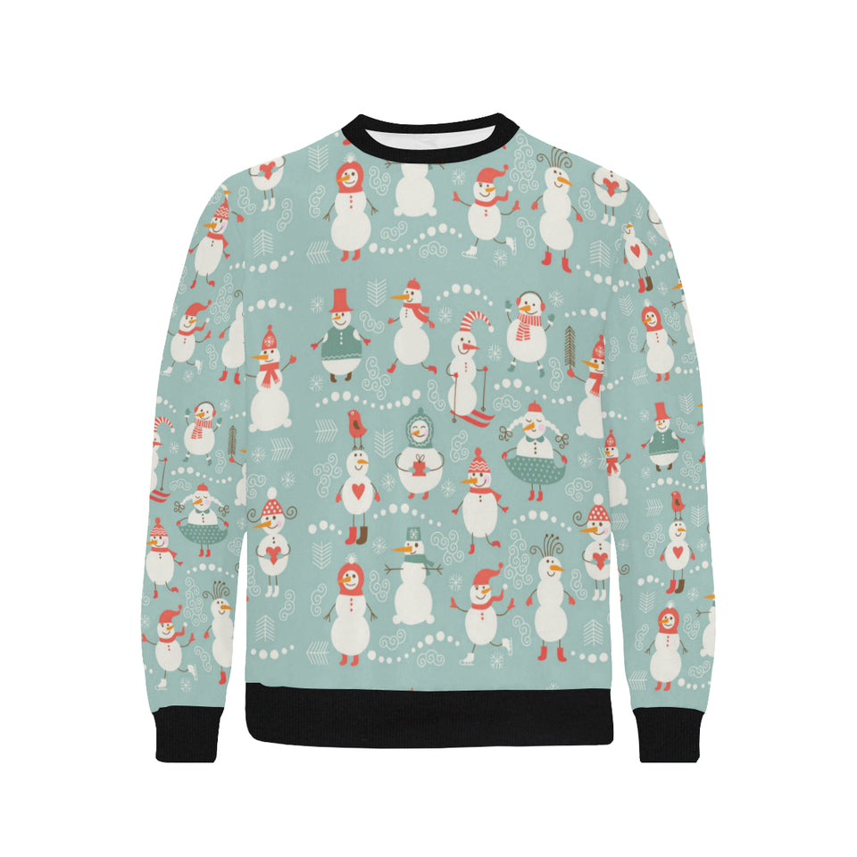 Cute snowman pattern Men's Crew Neck Sweatshirt