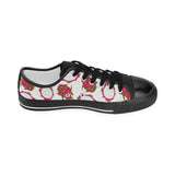 dragon fruits white background Kids' Boys' Girls' Low Top Canvas Shoes Black