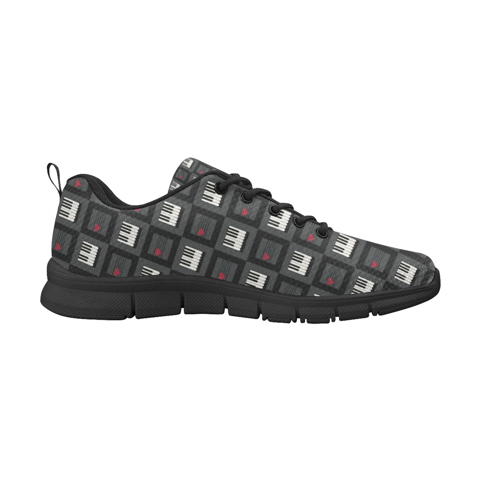 Piano Pattern Print Design 05 Men's Breathable Sneakers ( Model 055)