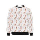 Chihuahua bone paw pattern Men's Crew Neck Sweatshirt
