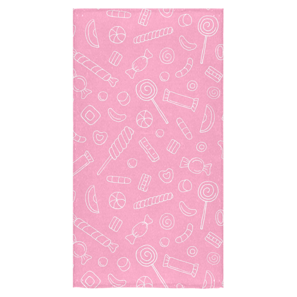 Sweet candy pink background Bath Towel
