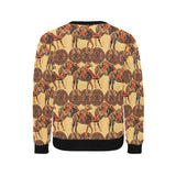 Camel polynesian tribal design pattern Men's Crew Neck Sweatshirt