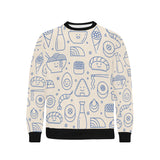 Cute sushi icon pattern Men's Crew Neck Sweatshirt