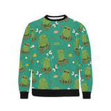 Cute frog dragonfly design pattern Men's Crew Neck Sweatshirt