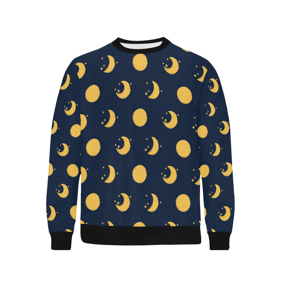 Moon star pattern Men's Crew Neck Sweatshirt