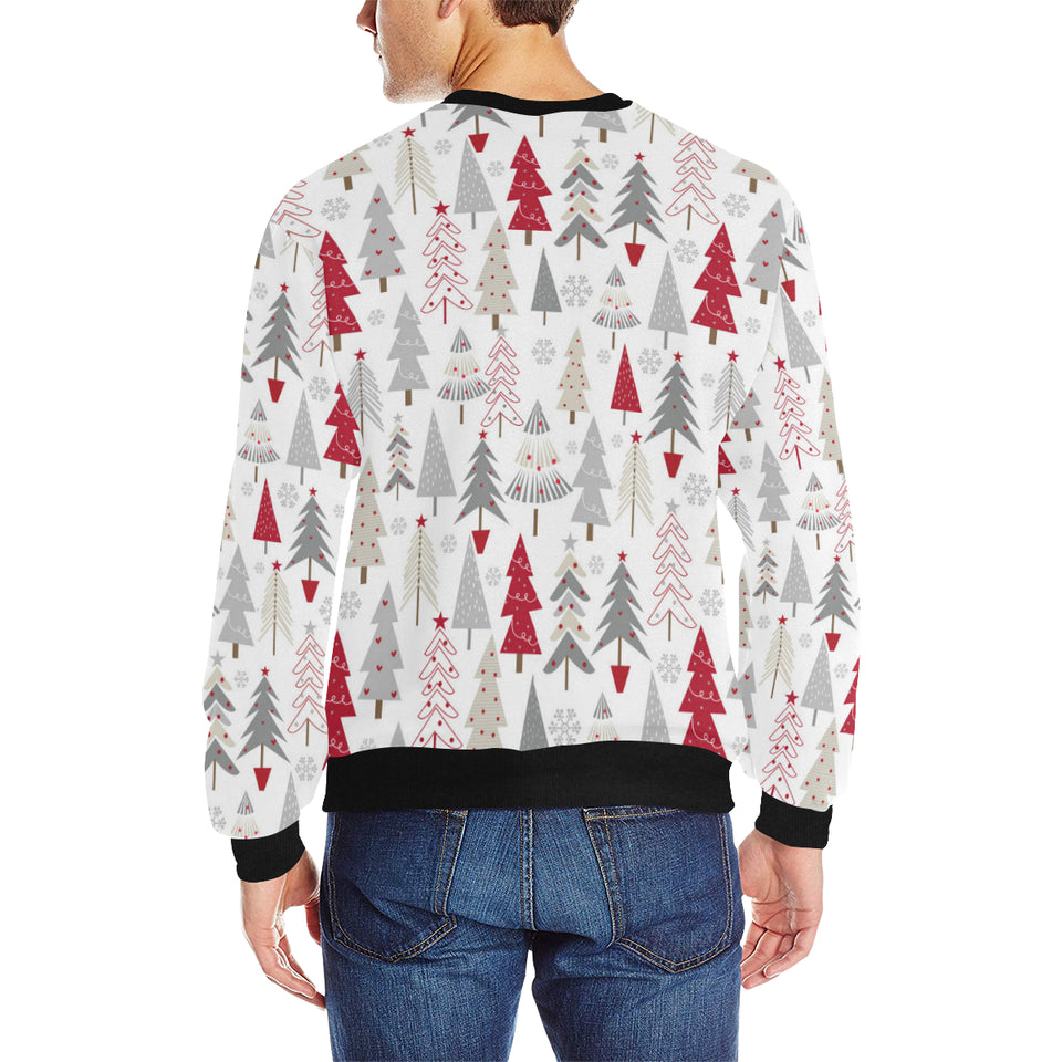 Cute Christmas tree pattern Men's Crew Neck Sweatshirt