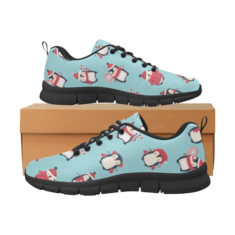 Cute penguin christmas  design pattern Women's Sneaker Shoes