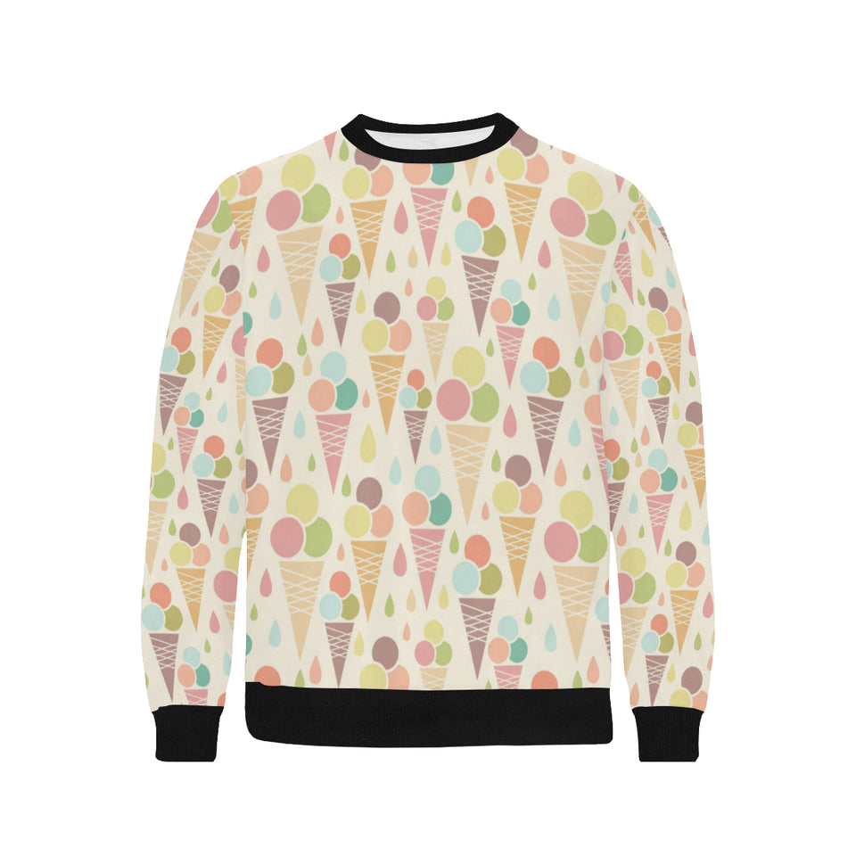 Ice cream cone pattern Men's Crew Neck Sweatshirt