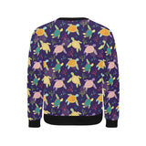 Colorful sea turtle pattern Men's Crew Neck Sweatshirt