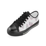 dragon fruit pattern Kids' Boys' Girls' Low Top Canvas Shoes Black