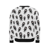 Ninja pattern plaid background Men's Crew Neck Sweatshirt