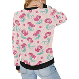 Cute little mermaid pattern Women's Crew Neck Sweatshirt