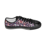 Elephant indian style ornament pattern Kids' Boys' Girls' Low Top Canvas Shoes Black
