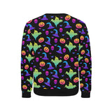 Colorful halloween background Men's Crew Neck Sweatshirt