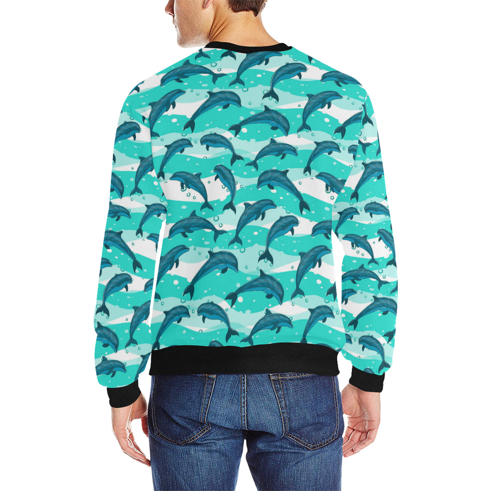 Dolphin sea pattern Men's Crew Neck Sweatshirt