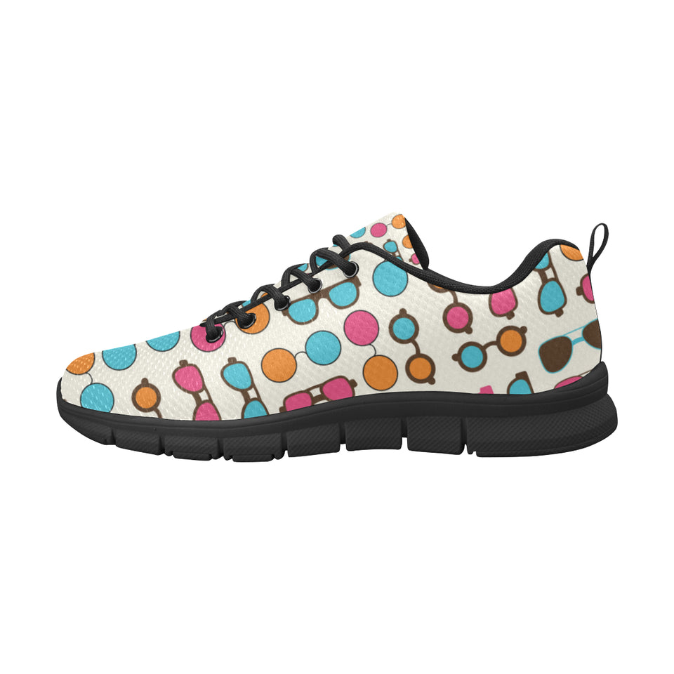 Sun Glasses Pattern Print Design 03 Men's Breathable Sneakers ( Model 055)