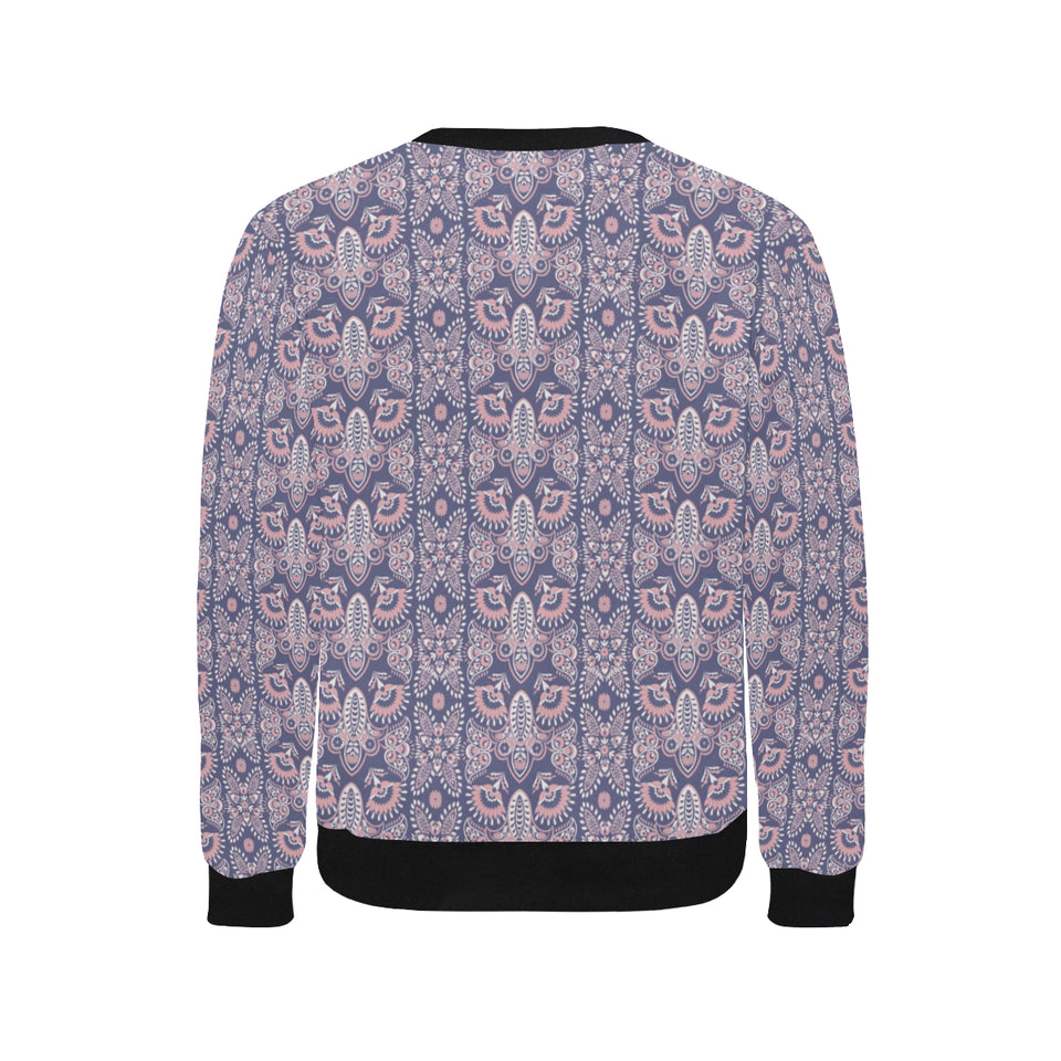 Indian Batik Style pattern Men's Crew Neck Sweatshirt
