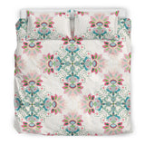 Square Floral Indian Flower Pattern Bedding Set