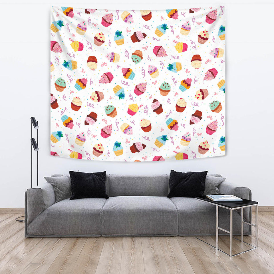 Cake Cupcake Design Pattern Wall Tapestry