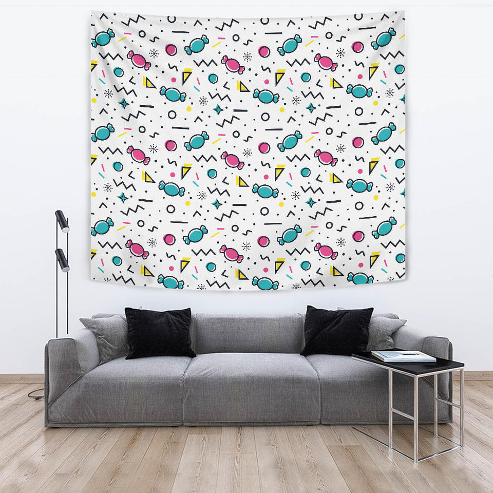 Candy Design Pattern Wall Tapestry