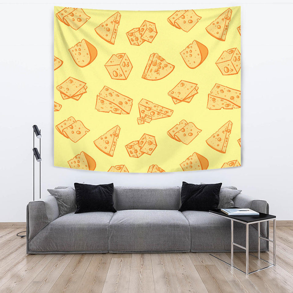 Cheese Design Pattern Wall Tapestry