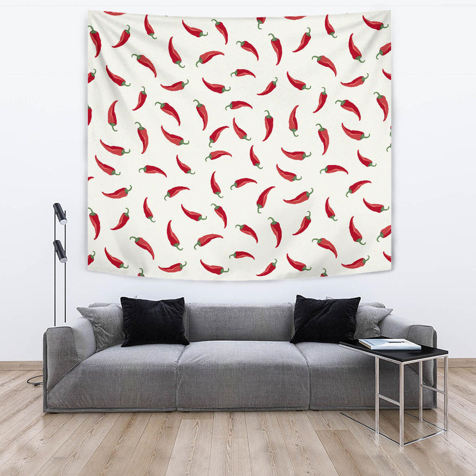 Chili Peppers Pattern Wall Tapestry