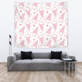 Hand Drawn Ice Cream Pattern Wall Tapestry