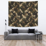 Horse Camo Camouflage Pattern Wall Tapestry