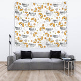 Cute Beagle Dog Pattern Background Wall Tapestry