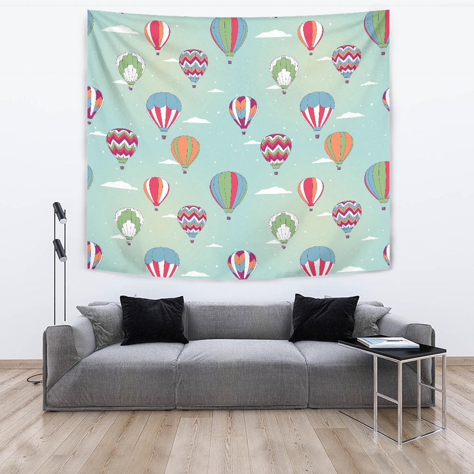 Hot Air Balloon Design Pattern Wall Tapestry