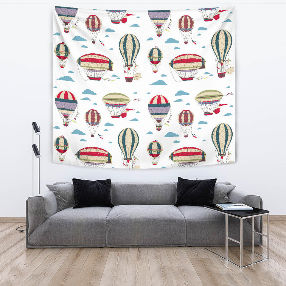 Hot Air Balloon Pattern Wall Tapestry