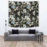 Japanese Crane Ornament Elements Wall Tapestry