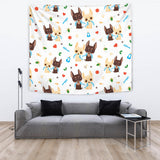 Cute Chihuahua Dog Pattern Wall Tapestry